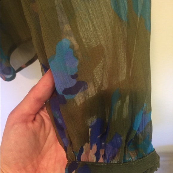 French Connection FCUK Peasant Floral Blouse Top - Picture 3 of 5